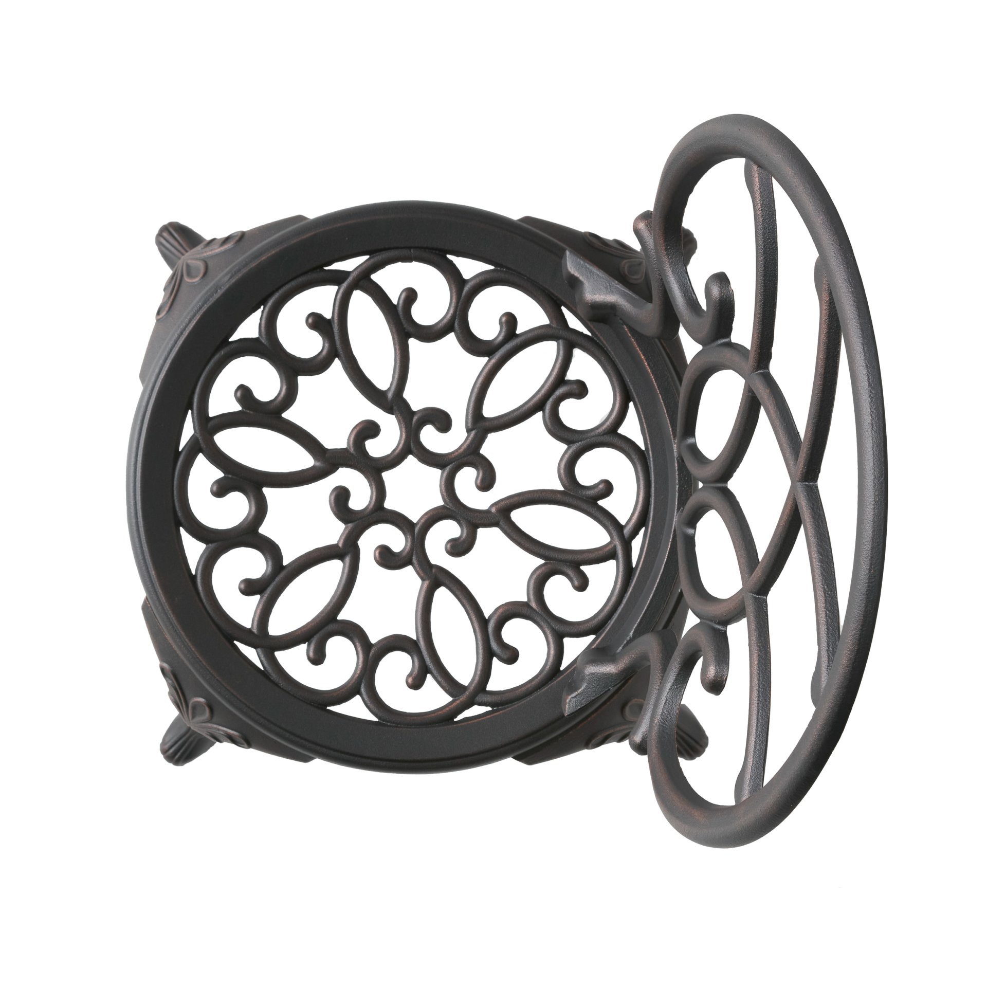 Charleston 3 Pieces Cast Bistro Set - Copper - Image 14