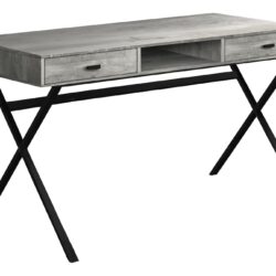 Computer Desk For Home Office, Laptop, Storage Drawers, Contemporary - Gray
