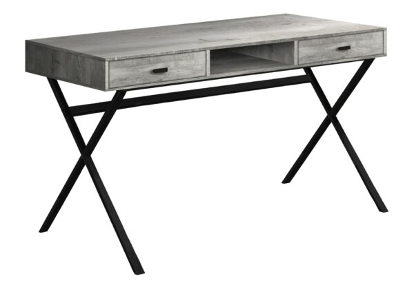 Computer Desk For Home Office, Laptop, Storage Drawers, Contemporary - Gray