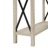 Modern Farmhouse X Entry Table With Lower Shelf - White Oak - Image 3
