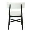 Mid Century Modern Dining Chairs With Unique Open Back And Upholstered Curved Backrest - Black / Beige - Image 12
