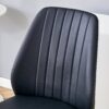 (Set of 8) Comfort Dining Chairs With Extended Backrest And Metal Legs - Black - Image 5