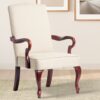 Delaney - Gooseneck Arm Chair Diamond Jacquard Fabric - Beige - Image 2