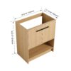 Modern Freestanding 30" Bathroom Vanity With Open Storage Compartment, Construction, Excluding Sink - Oak - Image 3