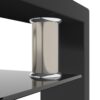 Rectangle Coffee Table, Modern Side Center Tables For Furniture - Black / Clear - Image 11
