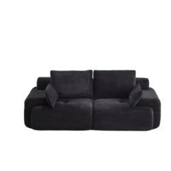 Compressed Sofa, 2 Seater Large Sectional Couches For Living Room - Black