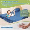 14 Pieces Kids Sofa Modular Play Couch Child Sectional Sofa To Boost Creativity Boys And Girls Diy Creating Playroom Couch Furniture For Toddlers Convertible Foam And Floor Cushion - Blue - Image 6