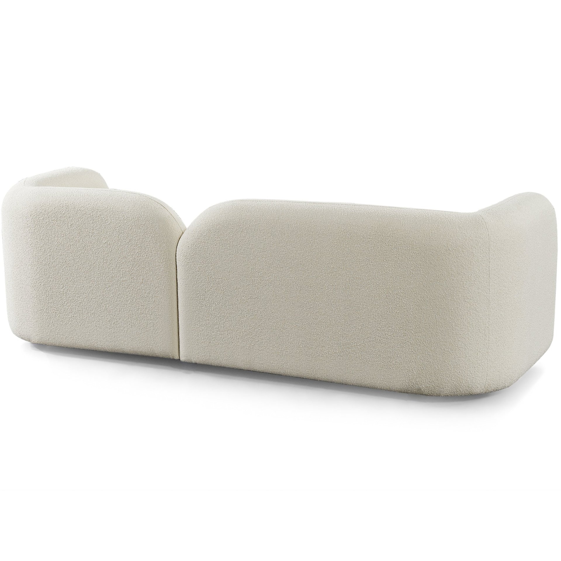 Donna - Japandi Style Boucle Sofa - Cream / Ivory - Image 6