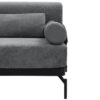 Modern Loveseat Sofa 59" Sofa Couch 2 Seater With USB Ports, Unique Cylindrical Armrests - Gray - Image 23