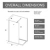 Gradient Shower Door With Handle - Matt Black - Image 3