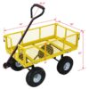 Heavy Duty Steel Garden Cart With Mesh Sides 550 Lb Capacity - Yellow - Image 3