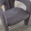 Contemporary Designed Teddy Velvet Upholstered Accent / Dining Chair With Armrest Teddy Fabric, (Set of 2) - Gray - Image 17