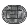 Outdoor Expandable Aluminum Dining Table With Latticework Details And Curvy Legs - Black - Image 10