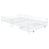 Full Long Over Queen Bunk Bed With Twin Size Trundle - White - Image 4