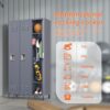 3 Door Lockers With Lock For Home, Gym, Office, School, And Garage - Gray - Image 8