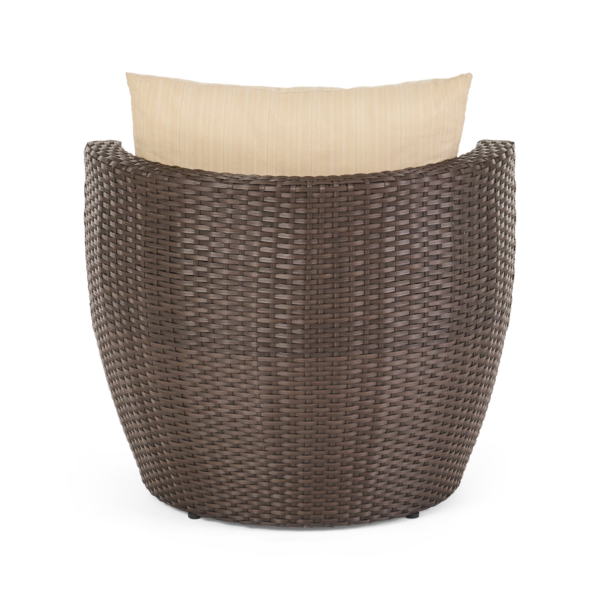 Kono - 3 Pieces Chat Set Outdoor Furniture - Brown / Beige - Image 14