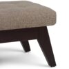 Draper - Mid Century Tufted Ottoman Bench - Fawn Brown - Image 3