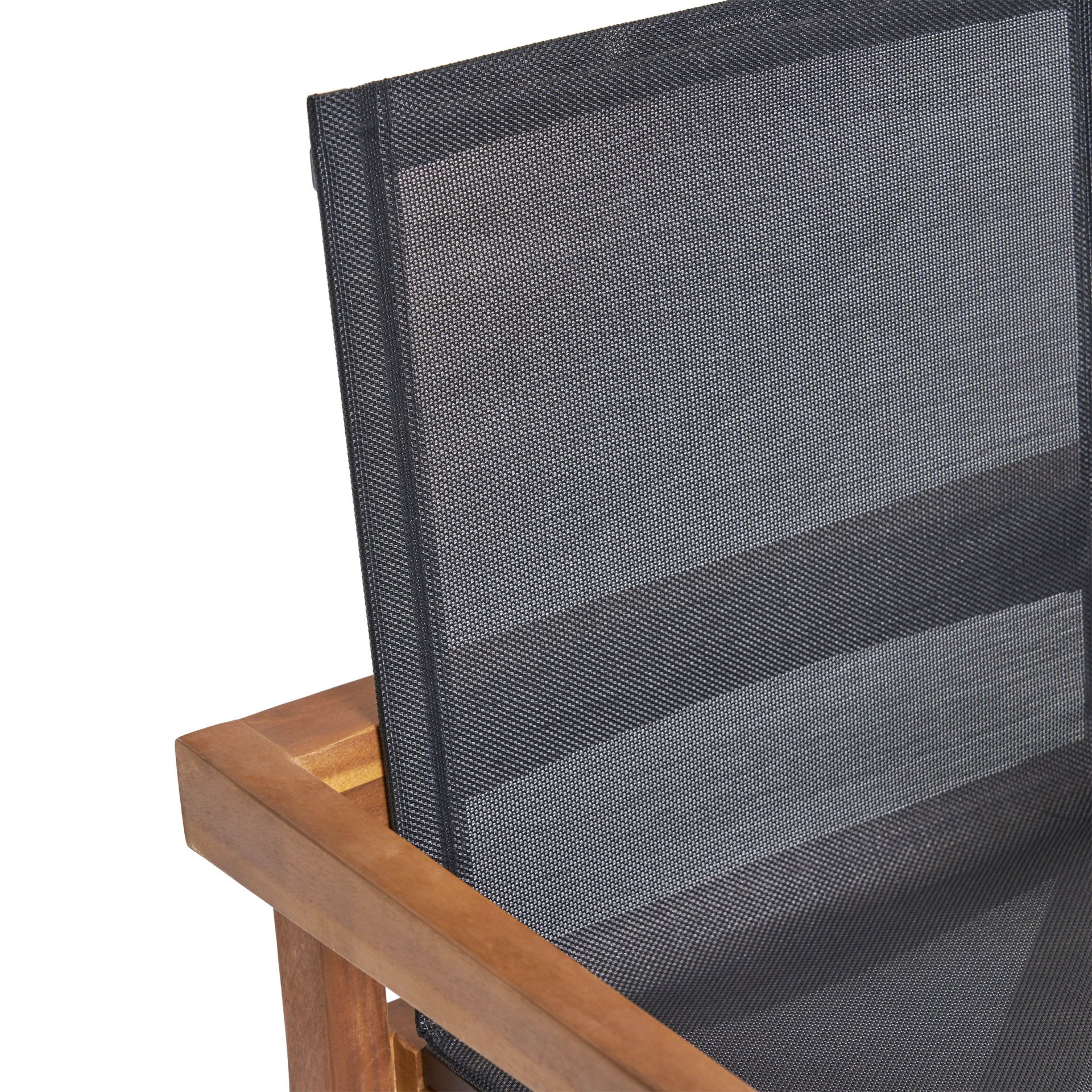 Dining Chair With Frame And Mesh Seating (Set of 2) - Teak - Image 12