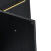 Modern Chestnut Wall Mounted Bathroom Vanity With Left Resin Sink And Storage Rack - Black Chestnut - Image 16