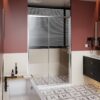 Single Sliding Shower Door With Handle - Chrome - Image 2