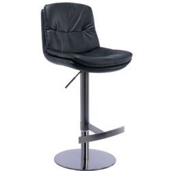 Swivel Adjustable Height Barstool For Kitchen Counter - Black