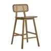 Bari - Indoor Wood Barstool Set Rubberwood And Rattan - Walnut - Image 5
