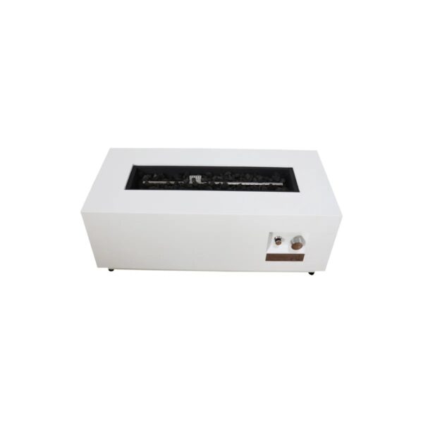 Outdoor Fire Pit Table With Lid - White