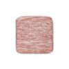 Enigma - Yarn And Cotton Square Pouf Ottoman With Polystyrene Beads - Red / White - Image 4