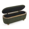 Modern Storage Ottoman Bench Upholstered Seating With Storage - Dark Green - Image 13