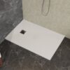 ABS & Acrylic Shower Base With Drain Kit And Stainless Steel Cover - White - Image 2
