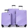 3 Piece Luggage Sets Lightweight Suitcase With Two Hooks, Spinner Wheels, (20/24/28) - Light Purple - Image 15