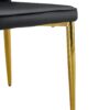 Medieval Modern Dining Chairs With Cushions And Metal Legs Material (Set of 4) - Black - Image 10