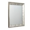 Antique Square Mirror With Floral Accents Decorative Display Tray, Hanging Mirror, Traditional Home Decor - Silver - Image 2