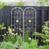 2 Pack Garden Metal Trellis Rustproof Trellis For Climbing Plants Outdoor Flower Support - Cream White - Image 5