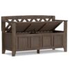 Amherst - Entryway Storage Bench - Farmhouse Brown - Image 9
