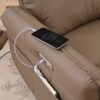29.92" 270 Power Swivel Rocker Recliner Chair, Electric Glider Reclining Sofa With USB Ports, Power Swivel Glider, Rocking Chair Nursery Recliners For Living Room Bedroom - Brown - Image 13