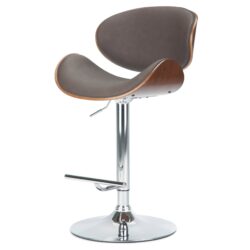 Marana - Bentwood Adjustable Swivel Bar Stool - Distressed Brown