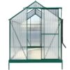 6.3'*10.2'*7' Polycarbonate Greenhouse, Heavy Duty Outdoor Aluminum Walk-In Green House Kit With Rain Gutter, Vent And Door For Backyard Garden - Green - Image 12