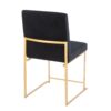 Fuji - Contemporary, High Back Dining Chair (Set of 2) - Gold / Black - Image 4