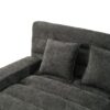 Chaise Bed Lounge Sofa Chair With Adjustable Backrest And LED Light Strip - Gray - Image 16
