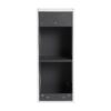 Modern Wall Mounted Bathroom Vanity With Resin Sink And Side Cabinet - Brown Ebony - Image 14