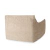 Allea - Velveteen Bean Bag Chair With Armrests, Comfortable Velvet Seating - Taupe - Image 6