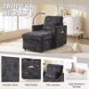 Multifunctional Lazy Person Sofa Recliner With Storage Backrest And Cell Phone Bracket For Living Room Or Bedroom - Black - Image 7