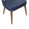 Dining Side Chair Upholstered Textured Fabric (Set of 2) - Navy - Image 11