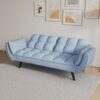 Sofa Soft Two Armrests Throw Pillow Pillow Comfortable Fit Apartment Bedroom Small Space - Antique Navy Blue - Image 2