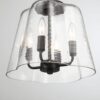 Soiree - 4 Candle Lights Pendant - Black / Clear - Image 5