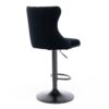 Swivel Velvet Barstools Adjusatble Seat Height, Modern Upholstered Bar Stools With Backs Comfortable Tufted For Home Pub And Kitchen Island (Set of 2) - Black - Image 6