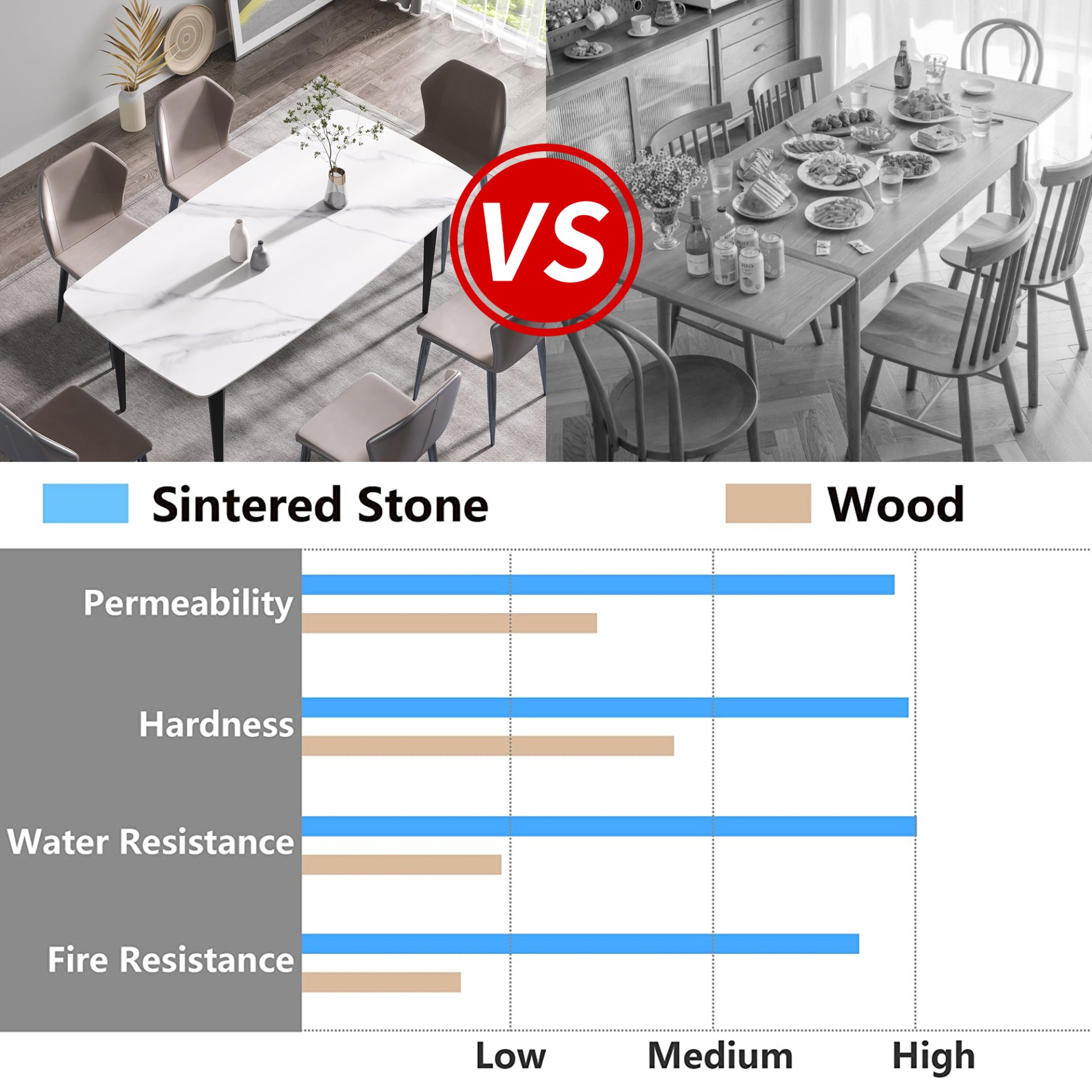 70.87" Modern Artificial Stone Curved Black Metal Leg Dining Table, Can Accommodate 6-8 People - White / Black - Image 10