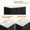 Bathroom Vanity Cabinet With Sink - Black - Image 8