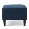 Foot Rest Under Desk Ottoman, Rectangle Foot Stool, Footrest Leg Rest For Sofa, Ottoman Rest Stools For Living Room Entryway - Navy Blue - Image 6